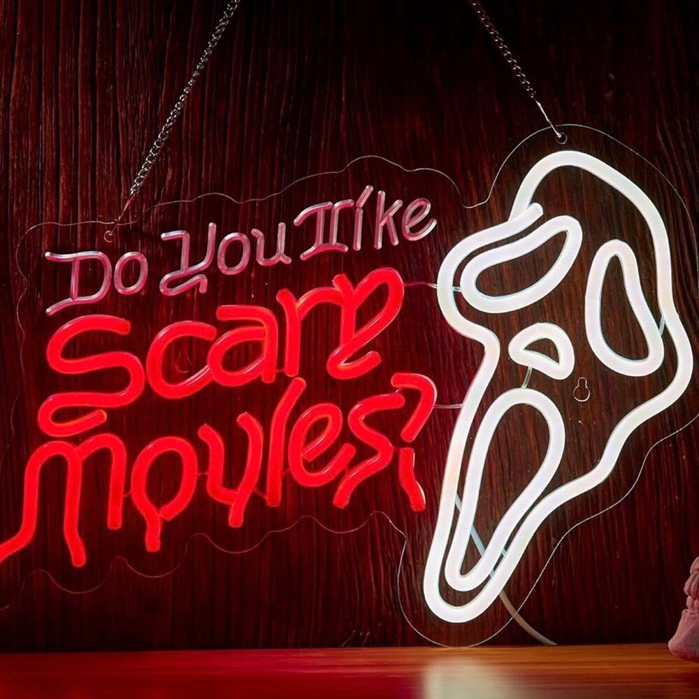 Do You Like Scary Movies Neon Sign Night Light Room Wall Decoration